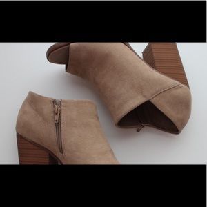Tan ankle booties